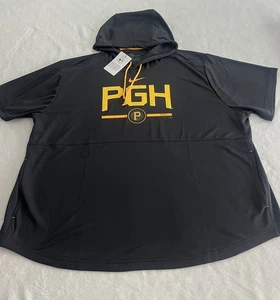 Pittsburgh Pirates Nike City Connect MLB Short Sleeve Pullover Hoodie 3XL - Picture 1 of 6