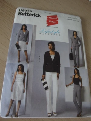 Butterick B6030 Sewing pattern for lifestyle wardrobe jacket pants skirt top - Image 1 of 2