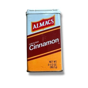 Publicidad vintage ALMACS Spice Tin Canela East Providence RI - Imagen 1 de 6
