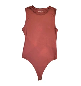 Abercrombie & Fitch Soft A&F Bodysuit Top Size Small Copper Brown Sleeveless - Foto 1 di 4
