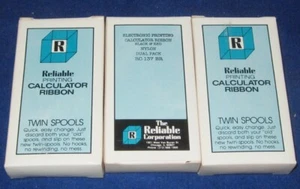 Lote de 3 carretes gemelos cinta calculadora negro/rojo RC-137 BR - Imagen 1 de 3