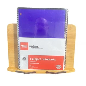 Office Depot 1 Subject Notebooks 6 Pack 70 Sheets Wide Ruled Wirebound Pages New - Picture 1 of 6