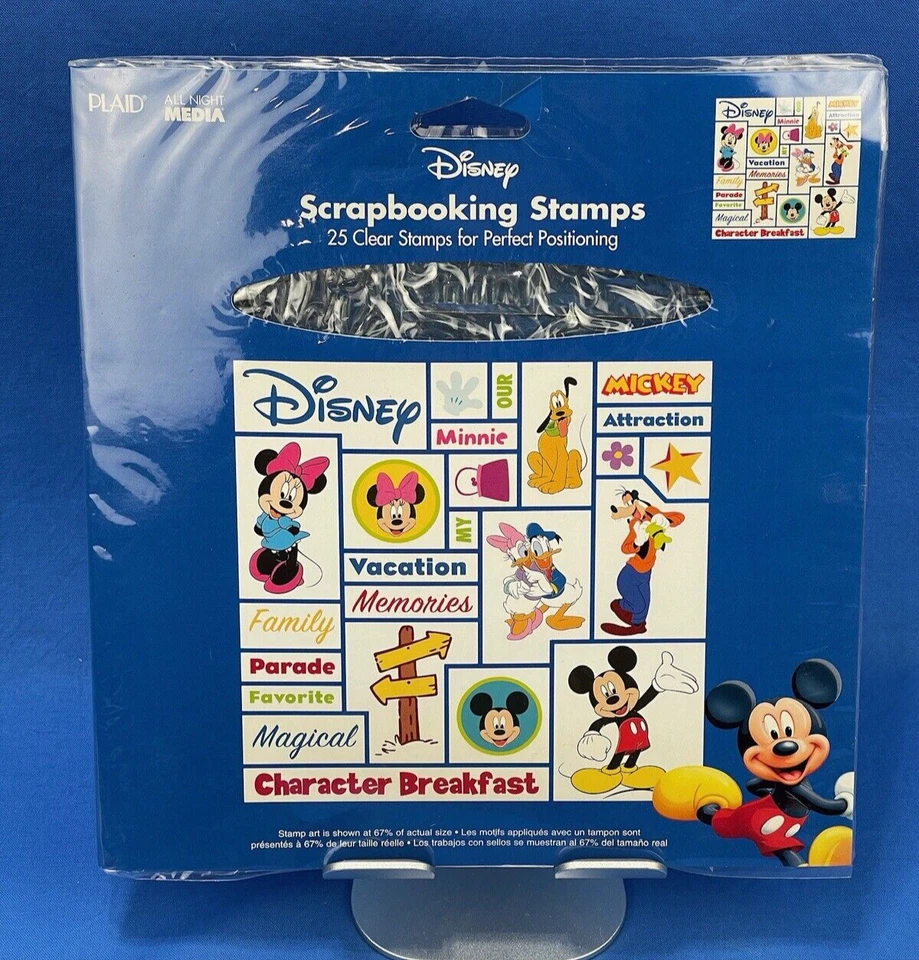 Disney Vacation Scrapbooking STAMPS 25 Clear Mickey Minnie Mouse Pluto 91413