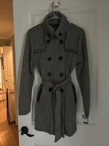 BCX Juniors' Belted Double-Breasted Micro Fleece Trench Coat Womens Sz M NWT $69 - Picture 1 of 12