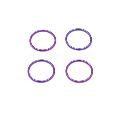 20G 18G 1/4" 5/16" 3/8" Gold Plated on Steel Seamless Nose Hoop Ear Tragus Ring - Image 1 of 3