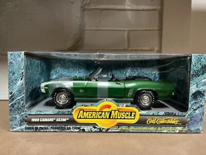 1969 CHEVROLET CAMARO SS 396 CONVERTIBLE GREEN 1:18 ERTL AMERICAN MUSCLE #32008 - Picture 1 of 4