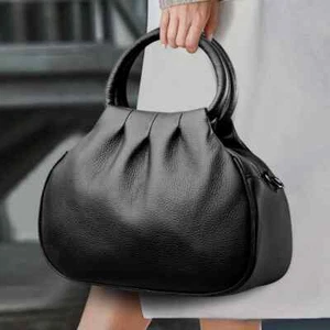 Bolso bandolera 100 % cuero de vaca para mujer Bolso de hombro Cuero de vaca Bolso de mano Mensajero femenino - Imagen 1 de 27