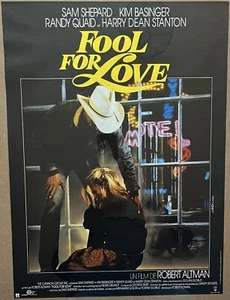 Fool for Love Basinger Shepard 1985 French Rolled Poster Approx 53x40cm - Imagen 1 de 1