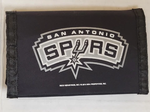 NBA San Antonio Spurs Nylon Tri-Fold Wallet, NEW Cover