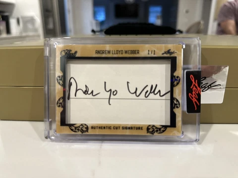 Andrew Lloyd Webber 1/1 Cut Auto Leaf Pearl Multi Sport Cover