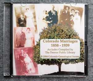Colorado Marriages 1858-1939 An Index (CD) - excellent condition - Picture 1 of 2