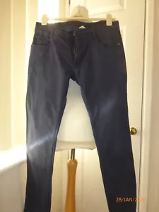 Mango Man PISA 5 pocket navy jeans/pants size 32" - Picture 1 of 7