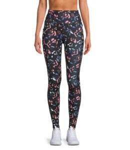 Avia Damen Print Active Leggings mit Taschen. Blumenmuster mit Blumenmuster. Größe L (12-14) - Bild 1 von 9