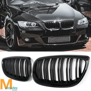 2X Front Kidney Grill Grille Gloss Black For 07-10 BMW E92 E93 M3 328i Coupe - Picture 1 of 15