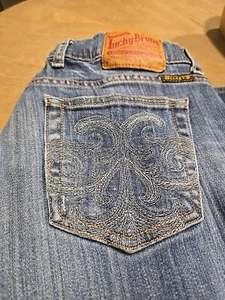 Lucky Brand Jasmine Sweet n Low 6/28 jeans embroidered blue boot cut stretch. - Picture 1 of 20