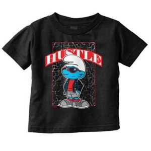 Cool Urban The Smurfs Retro Cartoon Hustle Toddler Boy Girl Youth T Shirt Tee - Picture 1 of 6