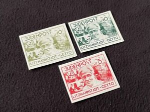 1944 Nazi Poland Judenpost Ghetto Lodz impref set MNH Reproduction Stamp sv