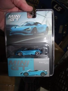 Mini gt 1/64 McLaren 750 S spider belize blue NIB - Picture 1 of 1