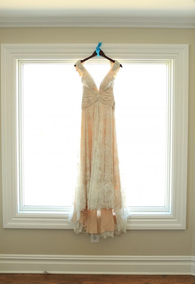 Yumi Katsura Wedding Dress Size 2, Champagne silk underlay with lace - Image 1 of 4