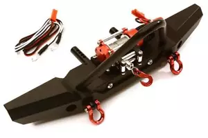Realistic Front Alloy Bumper w/ Winch & LED for Traxxas TRX-4 w/ 43mm Mount - Picture 1 of 1