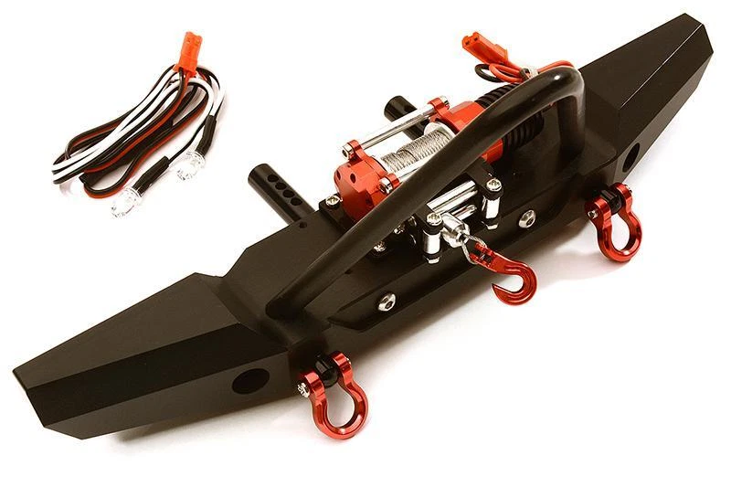 Realistic Front Alloy Bumper w/ Winch & LED for Traxxas TRX-4 w/ 43mm Mount - Image 1 of 1