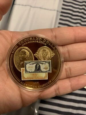 1907 $1,000 Alexander Hamilton Coin - 2oz - Image 1 of 4