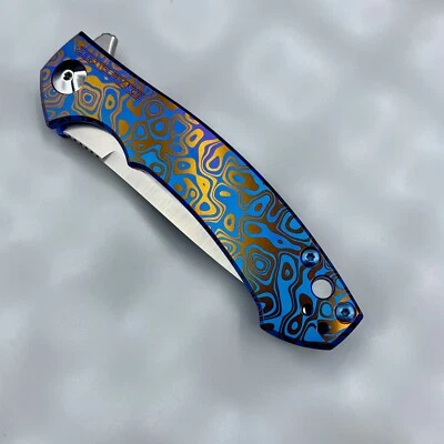 Zero Tolerance ZT 0450 Plain Edge Folder Flomascus Ano. Ti screws zt450 BWL - Image 1 of 4