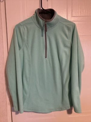 Made for Life Shirt Size S Fleece Pullover 1/4 Zip Mint Green Soft Fabric - Image 1 of 4