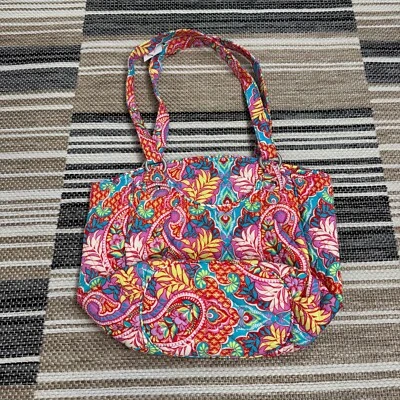 Bolso de hombro Vera Bradley Glenna para mujer con cremallera cachemira en el paraíso multicolor Foto 1 de 4