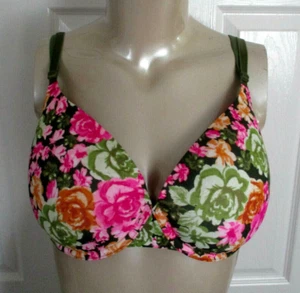 Victoria’s Secret PINK Pushup Bra Sz. 34DD Floral Print Logo Wear Everywhere NWT - Picture 1 of 6