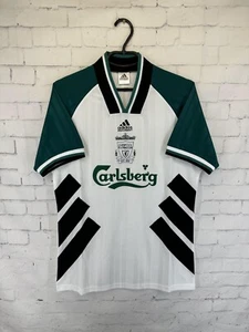 LIVERPOOL ENGLAND 1993 1995 VINTAGE RETRO FOOTBALL SHIRT JERSEY AWAY SIZE 38-40 - Picture 1 of 11