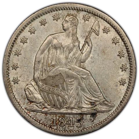 1845-O 50C Liberty Seated Half Dollar PCGS AU58 (CAC) Cover