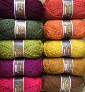 *10 x 100g* AUTUMN MIX, STYLECRAFT SPECIAL DK wool bundle, PURPLE LIME GOLD - Picture 1 of 1