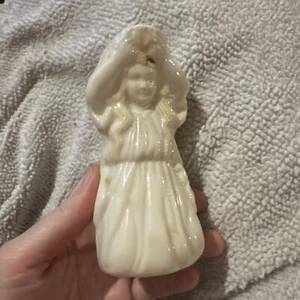 VTG Belleek Kneeling Angel Creamer Green mark 1950s 4 3/8” Tall - Picture 1 of 13