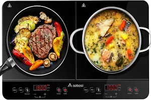 Induction Cooker Double Burner 03 Hours Timer Touch Sensor Control Child Safety - Picture 1 of 10