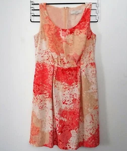 Ann Taylor Loft Petites Silky Pink Watercolor Sheath Dress Size 4P - Picture 1 of 4