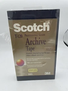 Scotch Gold T-120 3M Professional Grade Archive VHS Stereo HiFi Blank Tape NEW - Picture 1 of 6