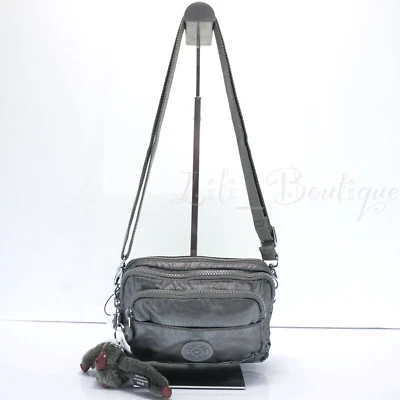 Bolsa de cintura Kipling MERRYL 2 em 1 conversível tiracolo KI9389 cinza lua metálica - Imagem 1 de 4