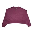 Nike Sweatshirt Purple Cropped Crew Neck Womens UK Size S  BB70