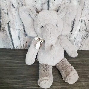 Pottery Barn Kids PBK 11" Stuffed Gray Elephant Plush Stuffed Animal W/ Neck Bow - Picture 1 of 7