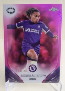 2023-24 TOPPS CHROME WOMENS UEFA CATARINA MACARIO #31 PINK SER# 123/199 - Picture 1 of 2