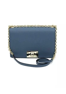 Woman bag Furla Mimi' S crossbody blue leather and shoulder piombo 1007405 - Picture 1 of 7