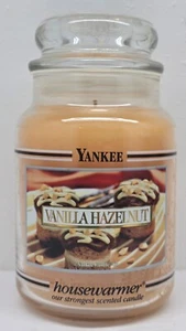 Yankee Candle-VANILLA HAZELNUT- Discontinued. BLACK BAND. Housewarmer. RARE. New - Picture 1 of 7