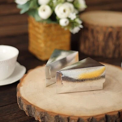 10 CAJAS triangulares de papel para rebanadas de pasteles favores de fiesta porta regalos eventos decoraciones Foto 1 de 3