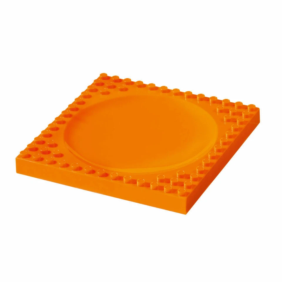 Placematix Kinder Teller Kinderbausteine Kindergeschirr Flach Orange PM104001A - Bild 1 von 1