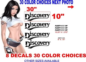 DISCOVERY RV Decal Graphic FLEETWOOD Camper Trailer Motor Home 8 DECALS - Picture 1 of 2