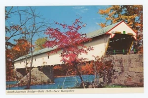 Saco River, N.H. ~ SMITH-EASTMAN BRIDGE ~ Bromley & Company, Inc. Vintage Postkarte - Bild 1 von 2