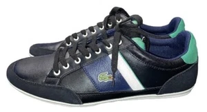 LACOSTE IZOD Chaymon Men’s Casual Leather Shoes Sneakers Black Green Navy Sz 11 - Picture 1 of 6