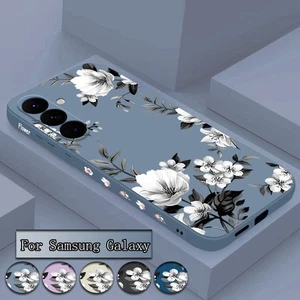 Floral Silicone Case For Samsung S25 S24 S23 Ultra S22 A17 A16 A36 A55 A15 Cover - Picture 1 of 21