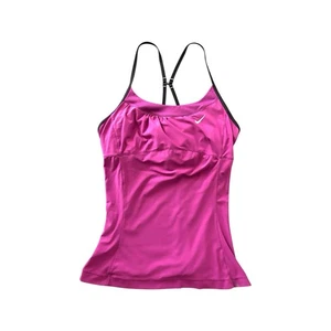 Nike Fit Dry Women's M (8-10) Tank Top Sleeveless Built-in Bra Logo Purple - Picture 1 of 10
